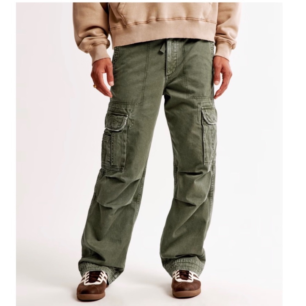 Abercrombie & Fitch Men’s Y2K Army Green Cotton Utility Cargo Pants Size 31X30